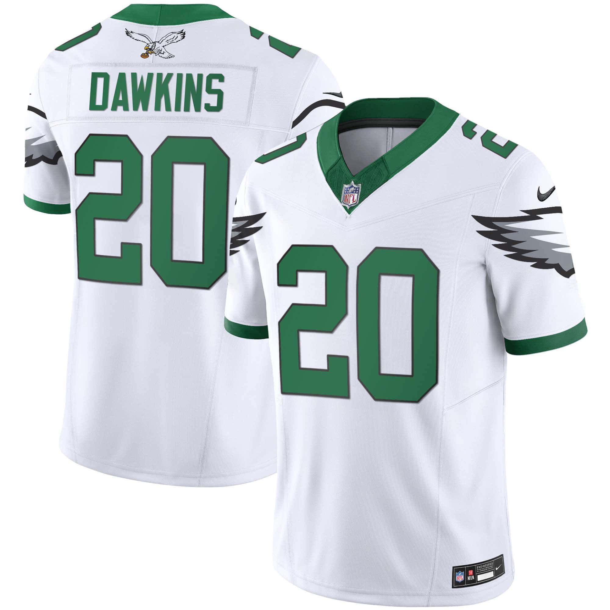 Men Philadelphia Eagles 20 Dawkins White 2024 Nike Vapor Limited NFL Jersey